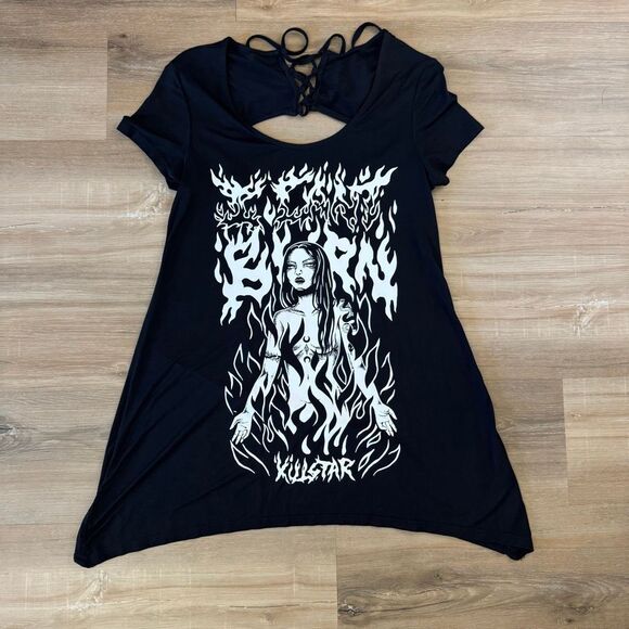 Killstar Tops - Killstar I Can’t Burn Witch Shirt Black Size Small Goth Alt Witchcore Darkwear